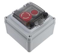 Veemoon Boîtier Étanche pour Bouton-poussoir à Ressort 2 Positions avec Cache de Protection, Interrupteur Arrêt Urgence Extérieur en Plastique, Boîtier de Commande pour Démarrage et