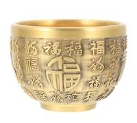 Veemoon Bol Chinois en Laiton Doré à Trésor, Bol D'offrande pour Bureau et Maison, Décoration Unique Apportant Richesse et Bénédiction pour Pendaison de Crémaillère