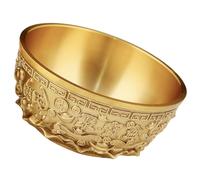 Veemoon Bol Décoratif en Laiton 8 Cm au Trésor Traditionnel Chinois Décoration Maison et Bureau Centre de Table Vintage Objet Décro Feng Shui de Richesse