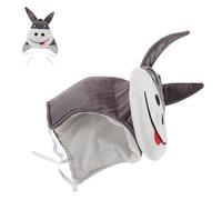 Veemoon Bonnet Chaud en Polyester D'âne pour Adultes, Coiffe D'âne Pelucheuse, Accessoire Photo Amusant pour Fêtes et Déguisements D'hiver