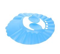 Veemoon Bonnet Cm Bain pour Protection Oreilles de Bébé Bleu et avec Réglable la pour Tour de Tête 40-55 en Eva Élastique Résistant Chaleur, pour Bain et Shampooing