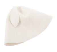 Veemoon Bonnet de Sauna en Laine Naturelle Blanc Unisexe en Feutre Absorbant Séchage Rapide Protection Thermique pour Hammam et Sauna Russe Accessoire Léger et Réutilisable pour Spa et