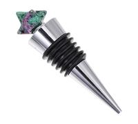 Veemoon Bouchon de Bouteille en Pierre Naturelle Réutilisable Bouchon Acier Inoxydable et Silicone pour Vin Effervescent Design Élégant et Scellant Hermétique