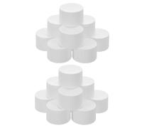 Veemoon Bouchons à Vis en Plastique Blanc Bouchon de Dentifrice à Filetage Fin 100 Pièces Anti-Fuites Compatibles Tubes Souples pour Salle de Bain Usage Domestique et Voyage