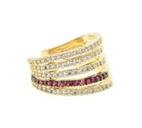 Veemoon Boucle D’oreille Clip Femme sans Perçage Strass, Design Exagéré D’anneau, Couleur Argentée, Accessoire Simple Soirées et Usage Quotidien