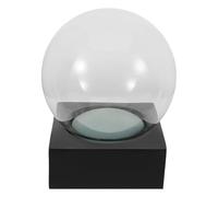 Veemoon Boule à Neige en Verre Soi-Même 120Mm Base en Résine Noire Kit de Décoration DIY Transparent pour Fêtes de Noël Loisirs Créatifs et Centre de Table Stable
