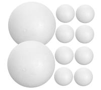 Veemoon Boule en Polystyrène 10 Cm - 10 Pièces - Ornements De Décoration pour Bricolage Idéal pour Noël Et Projets Créatifs