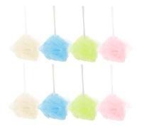 Veemoon Boules De Bain En Maille Colorée Lot De 8 Exfoliantes Avec Corde Suspendre Pour La Famille Nettoyage Doux Couleur Aléatoire