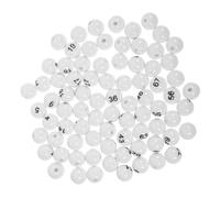 Veemoon Boules de Loterie Numérotées en Plastique sans Couture, Lot de 75 Boules Blanches Légères, Accessoires pour Tirage au Sort et Activités de Fête, Compatibles Jeux de Société