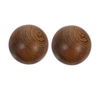 Veemoon Boules En Bois Rouges Rétro 2 Pièces 5 Cm Boule De Santé En Bois Massif Pour Massage D'acupression Et Relaxation Des Mains Fitness Pour Seniors