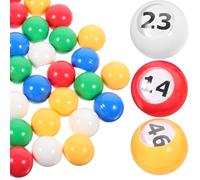 Veemoon Boules Numérotées pour Loterie 1-50 en Plastique Léger, Colorées Vives, Lot de 50 Boules Sphériques pour Bingo, Fêtes et Activités Ludiques