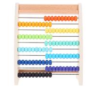 Veemoon Boulier Éducatif en Bois Coloré 10 Rangées pour Apprentissage des Mathématiques, D’éveil pour Garçon et Filles, Développement Cérébral, Outil Pratique pour Apprendre à Compter