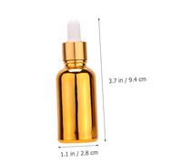 Veemoon Bouteille Compte Gouttes Dorée Rechargeable pour Huiles Essentielles Flacon Vide Portable et Pratique Format Voyage avec Pipette Facile à Presser