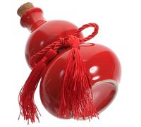 Veemoon Bouteille D’Alcool en Céramique Calebasse Scellée 2 Liang ½ Rouge, Récipient Multi-Usage pour Conservation et Décoration, Petite Bouteille Isotherme Maison et Bar, Accessoire