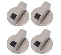 Veemoon Boutons de Commande Beige pour Cuisinière à Gaz Lot de 4 en Alliage de Zinc Facile à Installer Trou de 6 MM, Design Simple et Élégant pour Plaque de Cuisson