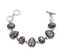 Veemoon Bracelet Coquille Abalone pour Femme Bracelet Boho Ajustable Ancien Design Accessoire de Mode pour Tenues