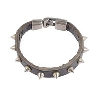 Veemoon Bracelet Cuir Clouté pour Hommes et Style Punk Ajustable Accessoires de Mode Gothique pour Jours et Occasions Spéciales