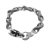 Veemoon Bracelet Dragon Inoxydable Accessoire Hip Hop Élégant pour Hommes Décor de Poignet Rétro Style Unique et Mystérieux pour Toutes Occasions
