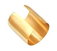 Veemoon Bracelet Manchette Acier Inoxydable Doré Femme Réglable Mode Quotidien Présent Élégant Large