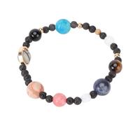 Veemoon Bracelet Planétaire Créatif en Pierre Naturelle Système Solaire, Facile à Porter, Style Mode pour Femme Lors de Célébrations ou Usage Quotidien