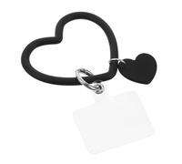 Veemoon bracelet porte-clés la coque de téléphone pend porte-clés de téléphone d'amour porte-clés étui de téléphone décorations de cas de téléphone charme de téléphone le fer Noir