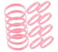 Veemoon Bracelets en Silicone Rose Élastiques 20 Pièces Sensibilisation Cancer du Sein Unisexe Usage Quotidien Taille Unique