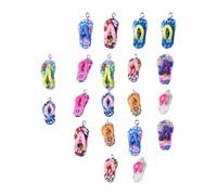 Veemoon Breloques pour Bijoux en Argile Douce Forme Tongs 20 Pièces, Accessoires pour Fabrication de Bijoux DIY et Décoration D'arbre Couleur Aléatoire