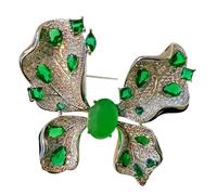 Veemoon Broche Bijoux revers épingle broche en métal de combinaison ornement de vêtements décorative femme de vêtements pour femmes Zircon