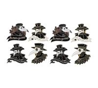 Veemoon Broche Corbeau Émaillée 4 Pièces - Pins Punk Steampunk En - Badges Cool Pour Halloween Accessoires De Mode Oiseaux Émaillés Broches Originales Et Uniques
