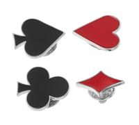 Veemoon Broche de Poker Lot de 4 Épingles Amusantes en pour Vêtements Paquet à Dos et Châle Épingle Accessoire pour Événements Thématiques