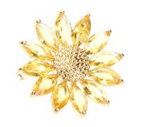 Veemoon Broche Fleur Marguerite En Doré Pour Femmes Épingle Aesthetic Accessoire De Mode Pour Vêtements Et Paquet Élégante Et Solide Présent Saint-valentin