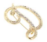 Veemoon Broche Lettre Cristal pour Femme Épingle Décorative Bijou Mode avec Initiale d Pin pour Vêtements