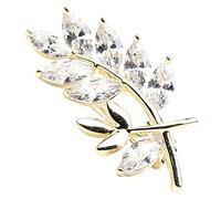 Veemoon Broche Plaquée Or Broche De Fête Décorations De Mode Pour Femmes Broches En Forme De Feuille Pour Femmes Broche Pour Dames Broche Pour Dames Broche De Mariage Broches De