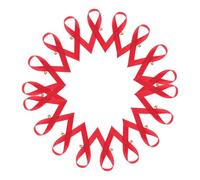 Veemoon Broches Ruban Rouge Sensibilisation Sida, Lot de 200 Épingles à Porter pour Événements Caritatifs, Broches Brochettes Rouge Vif, Symbole Soutien Polyvalent pour Collecte de Fonds