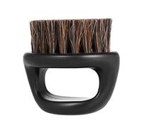 Veemoon Brosse à Barbe Ronde Portable pour Hommes Brosse à Poils de Sanglier Noir Nettoyage et Coiffage de Barbe Design Ergonomique Accessoire de Toilette de Voyage