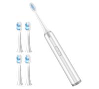 Veemoon Brosse à Dents Sonique Électrique pour Adultes avec Têtes de Brosse Souples en Abs, Étanche et Fonction Nettoyage Puissant Hygiène Bucco-dentaire Optimale