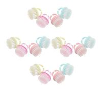 Veemoon Brosse à Manucure Nettoyante 20 Pièces Lot Brosses à Ongles Portables en Plastique Couleur Macaron Vert Rose Bleu Rose Transparent Mini Brosse à Poussière pour Ongles
