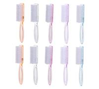 Veemoon Brosse à Ongles Manche Lot De 10 Ergonomique Poils En Nylon Pour Nettoyage Mains Et Pieds Usage Quotidien
