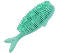 Veemoon Brosse de Bain en Silicone Vert Émeraude pour Bébé - Accessoire de Bain Doux Exfoliant et Masseur Corporel Brosse de Nettoyage Corporelle Adaptée la Peau Sensible