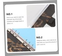 Veemoon Budget Binder Portable Cuir avec Intercalaires pour Organisation Quotidienne Carnet de Budget et Planificateur pour Reçus et Cartes Usage Personnel et