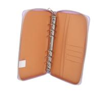 Veemoon Budget Binder PU Cover Zipper Organizer With Pen Slot Ring Refillable Notebook Wallet For Cash Cards And Money Management Compact Travel-friendly Budget Planner