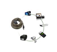 Veemoon Câble D'extension USB 2.0 10 M pour Ordinateur PC Rallonge de Câble USB Flexible en PVC Transmission de Données Rapide Erreur Usage Informatique et Bureautique Renforcée PVC Gris