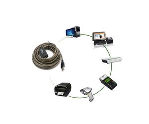 Veemoon Câble D'extension USB 2.0 10 M pour Ordinateur PC Rallonge de Câble USB Flexible en PVC Transmission de Données Rapide Erreur Usage Informatique et Bureautique Renforcée PVC Gris