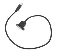 Veemoon Câble USB 2.0 de 50 Cm pour Imprimante Connecteur B Mâle Coudé, Gaine en Caoutchouc Résistante et Noyau en Cuivre Pur pour Prolongateur Fiable