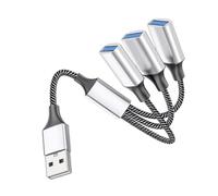 Veemoon Câble USB à Ports Adaptateur Multi Ports USB pour Ordinateur Portable Hub Pratique et Portable Séparateur Alimentation pour Utilisation Quotidienne