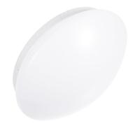 Veemoon Cache-luminaire pour plafonnier LED 190 mm diamètre, abat-jour en polycarbonate blanc opaque, châssis en fer, diffuseur rond pour salon et chambre, revêtement de plafond robuste et lumineux
