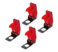 Veemoon Cache pour interrupteur à bascule 12 mm, lot de 4, rouge, anti-contact, anti-perte, protection contre collision accidentelle, pour bureaux et maisons