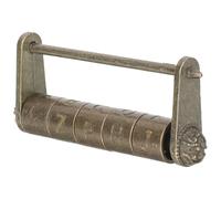 Veemoon Cadenas Sculpté en Alliage de Zinc Or Code, Design Portable et Forme Unique, Serrure Rétro Classique pour Valise et Collection Vintage