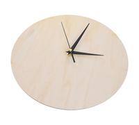 Veemoon Cadran d'Horloge Vierge en Bois Naturel 25 CM Plaque Ronde à Peindre DIY Kit Décoration Murale Personnalisable pour Maison Bureau et Atelier