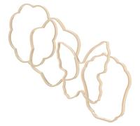 Veemoon Cadre Éventail Mariage Soi-même en Abs Résistant, 4 Pièces Formes Variées pour Décoration Artisanale et Peinture sur Tissu